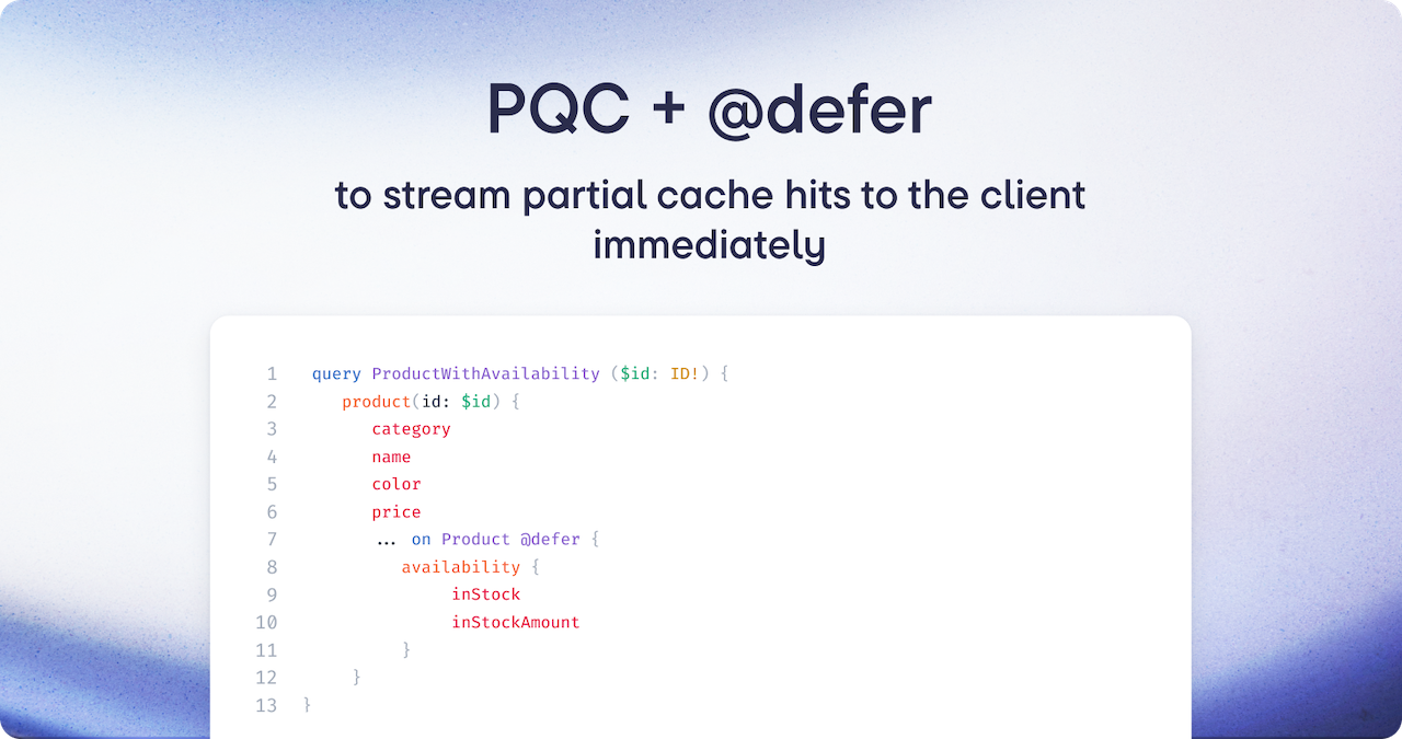 PQC + @defer to Stream Partial Cache Hits to the Client Immediately