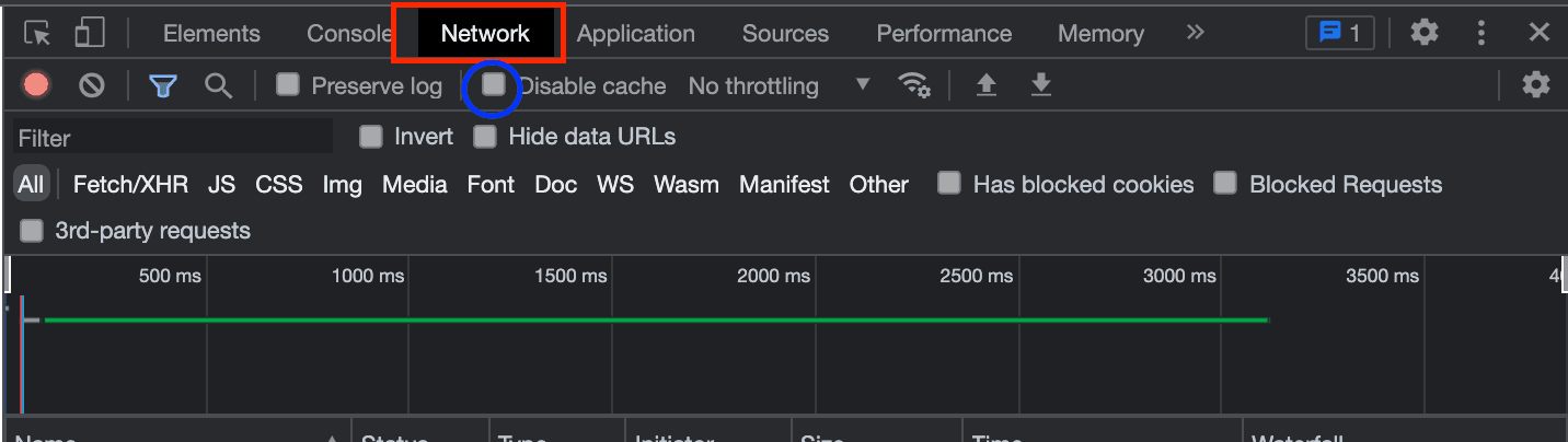 Disable caching in Chrome DevTools